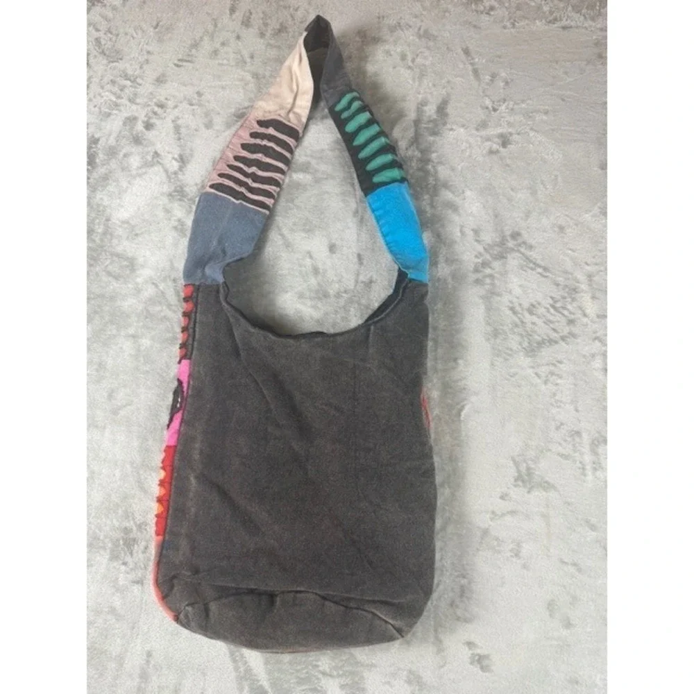 Boho Patchwork Razor Cut Hobo‎ Bag Multi Color Hippie Crossbody Sling India